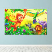 Imprimé de la chambre d'enfant en toile géante ani (Insitu (Plancher de Bois))