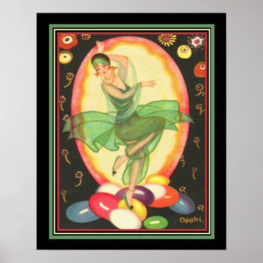 Imprimé Déco 1928 - Chiostri "Fille du Parti" 16x2 (Devant)