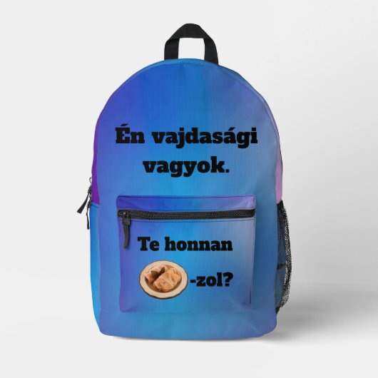 Imprimé D'où venez-vous? sac à dos (Recto)
