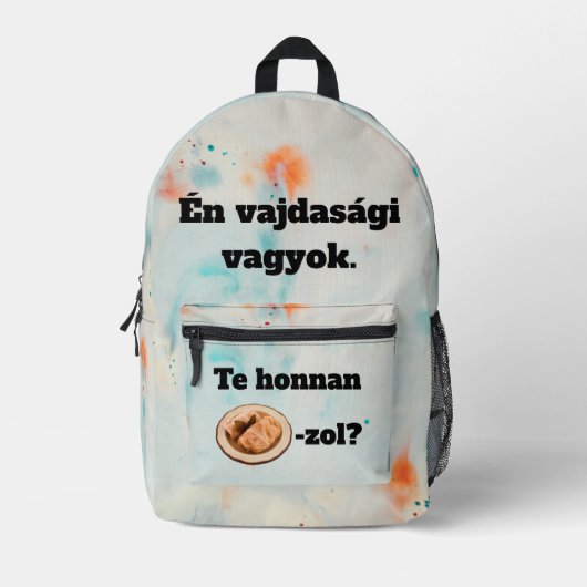 Imprimé D'où venez-vous? sac à dos (Recto)