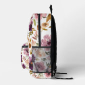 Imprimé Élégant sac à dos pour fille florale violet (Droite)