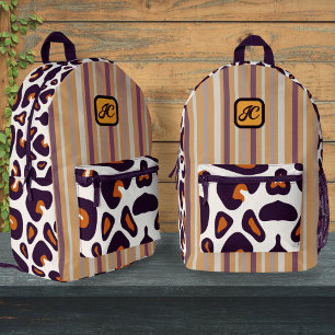 Imprimé Empreinte de léopard Lefty sac à dos avec Monogram