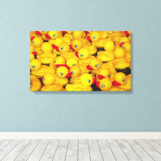Imprimé en toile de canards en caoutchouc jaune (Insitu (Plancher de Bois))