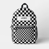 Imprimé Enfants Nom Sac À Dos Course De Voiture Retour À L (Recto)