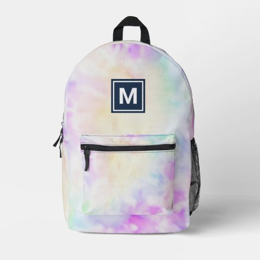 Imprimé Fille Monogram Pastel Tie Dye sac à dos (Recto)