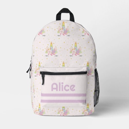 Imprimé Filles Unicorn Monogrammed sac à dos (Recto)