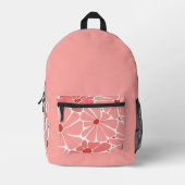Imprimé Fleur en style - Sac à dos tout-sur-impression flo (Recto)