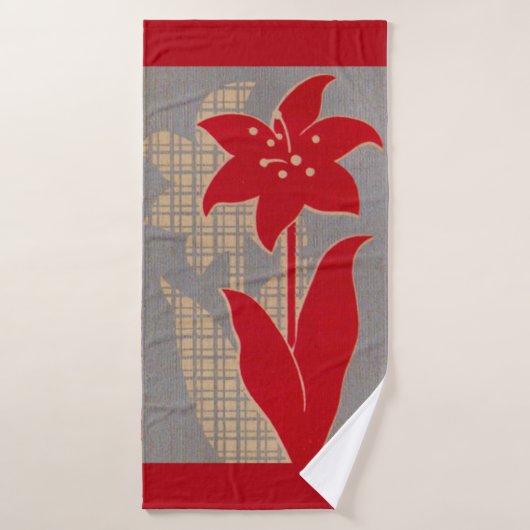 imprimé fleur et ombre (Serviette de bain)