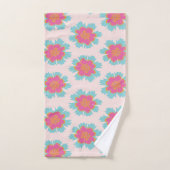 Imprimé fleurs bleu et rose mignon (Serviette à main)