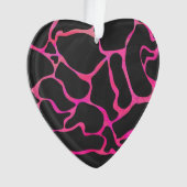 Imprimé girafe rose vif et noir (devant)