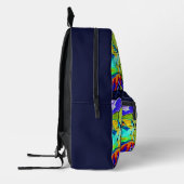 Imprimé Grafitti Oui Pink Violet Vert sac à dos (Gauche)