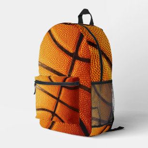Imprimé Grand Basket-Ball Pimply Orange, Sac À Dos À Impre