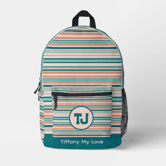 Imprimé Gras Retour À L'École Nom Sac À Dos Pour Filles (Recto)