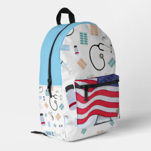 Imprimé Healthcare US Flag Médicale sac à dos