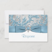IMPRIMÉ - Hiver Wonderland Bat mitzvah RSVP (Devant)