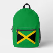 Imprimé Jamaïque, sac à dos vert, drapeau jamaïcain / patr (Recto)