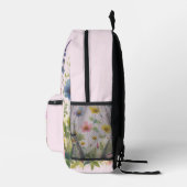 Imprimé Joli Fleurs sauvages Blooming Votre Nom Sac À Dos (Droite)