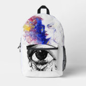 Imprimé L'Enchanteur sac à dos orné d'yeux (Recto)