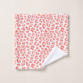 Imprimé léopard corail (Gant de toilette)