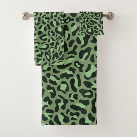 Imprimé léopard vert olive tendance chic (En situation)
