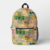 Imprimé les années 70 Musique Concert Billets sac à dos (Recto)