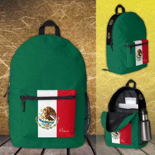 Imprimé Mexique, sac à dos vert, drapeau mexicain / patrio