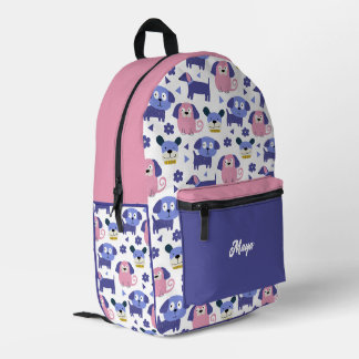 Imprimé Motif de chiot mignon Sac à dos personnalisé pour
