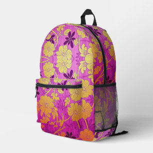 Imprimé MOTIF rose violet ORIENTAL - sac à dos