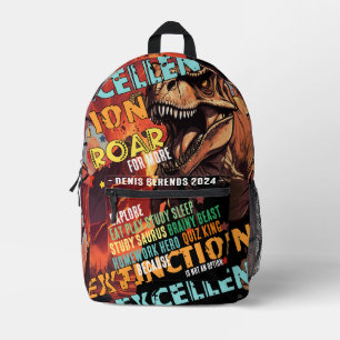 Imprimé Motivation Dino Féroce - Sac à dos personnalisable