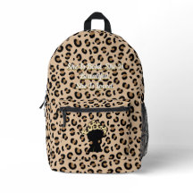 Mots d'affirmation Cheetah Imprimer sac à dos