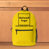 Imprimé Nom commercial et logo sur le sac à dos jaune