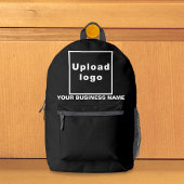 Imprimé Nom commercial et logo sur le sac à dos noir