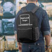 Imprimé Nom commercial et logo sur le sac à dos noir