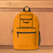 Imprimé Nom commercial et logo sur le sac à dos orange