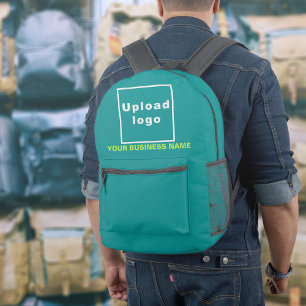Imprimé Nom de l'entreprise et logo sur sac à dos vert sar
