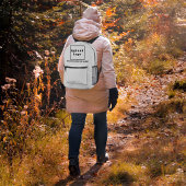 Imprimé Nom d'entreprise et logo sur sac à dos blanc