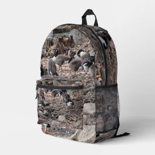 Imprimé Oies dans le sac à dos du parc