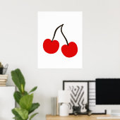 Imprimé ou affiche moderne pour cerises dans votre (Bureau à domicile)