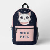 Imprimé Pack Meow avec sac à dos chat mignon (Recto)