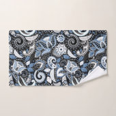Imprimé Paisley Blanc et Bleu (Serviette à main)