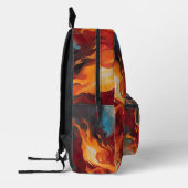 Imprimé Passionate Flames Abstrait sac à dos (Gauche)