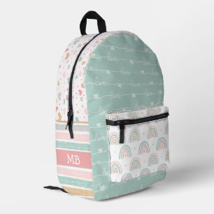 Imprimé Patchwork Hearts Rainbow Girls Sac à dos