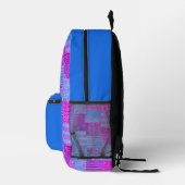Imprimé Patchwork Purple et sac à dos bleu (Droite)