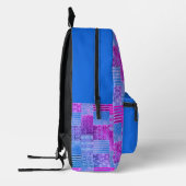 Imprimé Patchwork Purple et sac à dos bleu (Gauche)