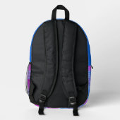 Imprimé Patchwork Purple et sac à dos bleu (Verso)
