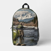 Imprimé Pêche à la mouche en sac à dos (Recto)