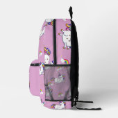 Imprimé Pink clair Unicorn Dream sac à dos (Droite)
