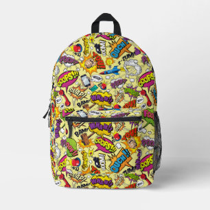 Imprimé Pop Art Comic Texte Retro Sac à dos