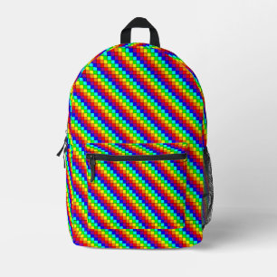 Imprimé Rayures arc-en-ciel - Sac à dos