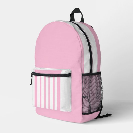Imprimé Retour À L'École Pink Blanc Enfants Sac À Dos Impr (Coin arrière droit)